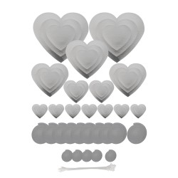 3D li Kalpli Tavan Süsü Sevgililer Günü Süsü